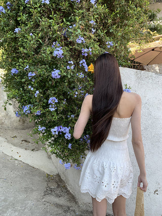 white slim dress