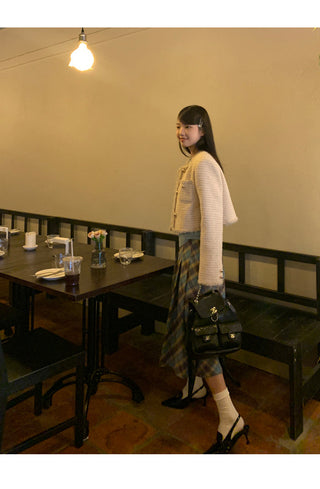 plaid pleated skirt