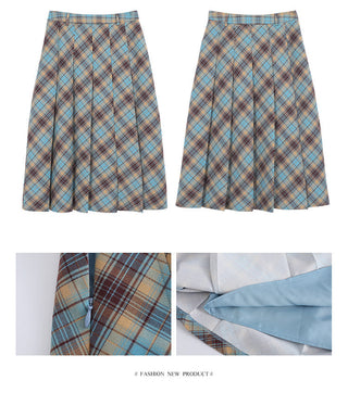 plaid pleated skirt