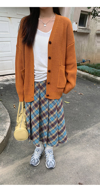 plaid pleated skirt