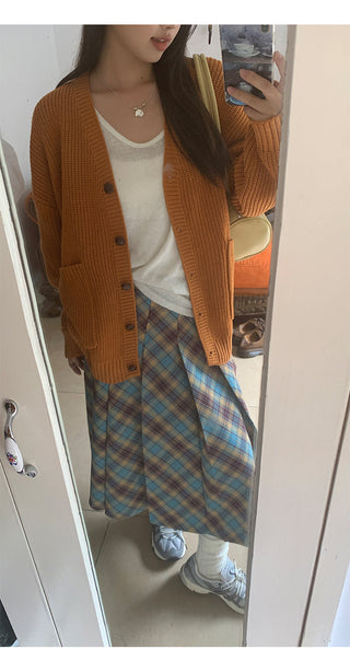 plaid pleated skirt