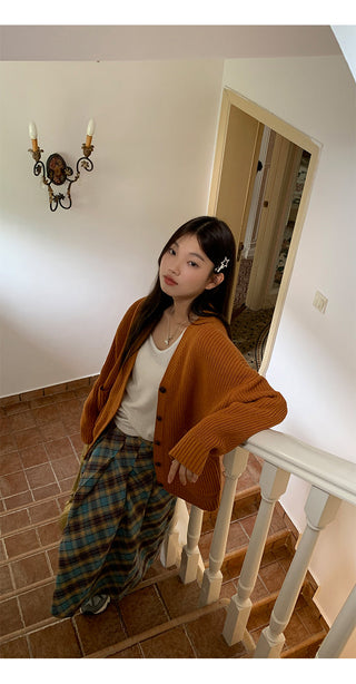plaid pleated skirt