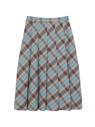 plaid pleated skirt