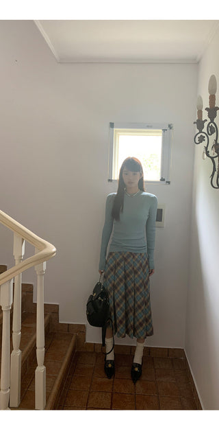 plaid pleated skirt
