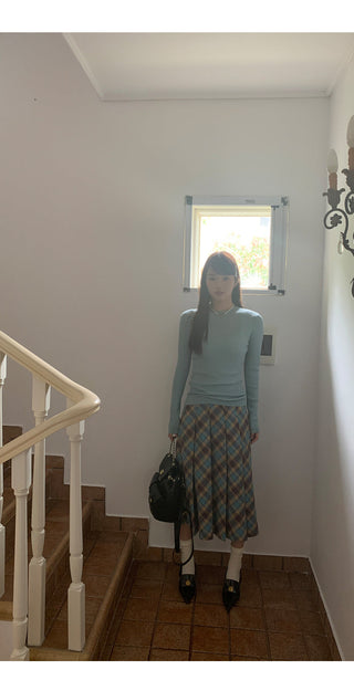 plaid pleated skirt