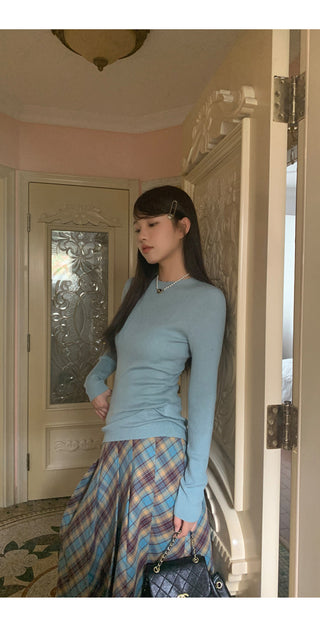 plaid pleated skirt