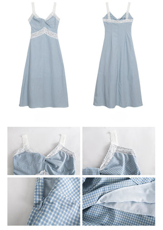 blue plaid dress 01