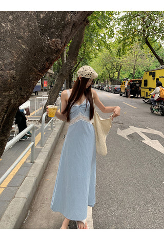 blue plaid dress 01