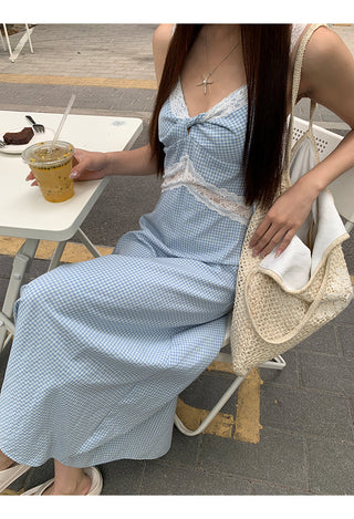 blue plaid dress 01