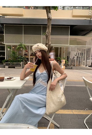 blue plaid dress 01