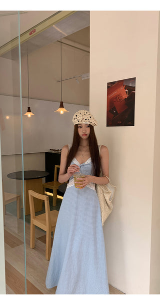 blue plaid dress 01
