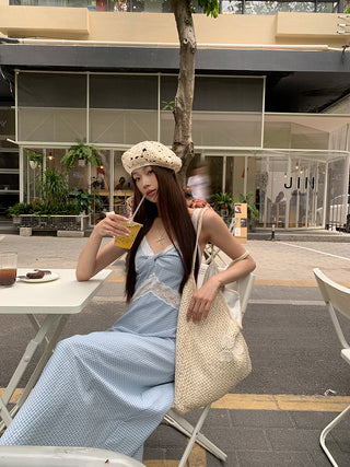 blue plaid dress 01
