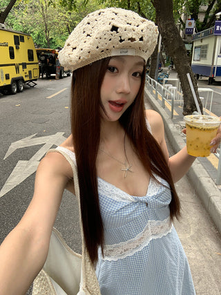 blue plaid dress 01
