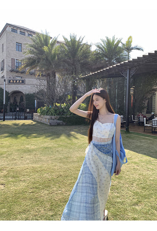 floral A-line dress