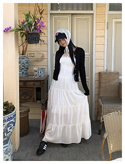 white A-line dress 01