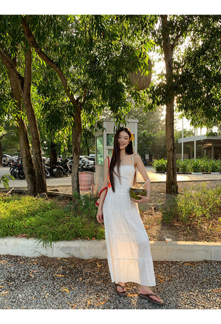 white A-line dress 01