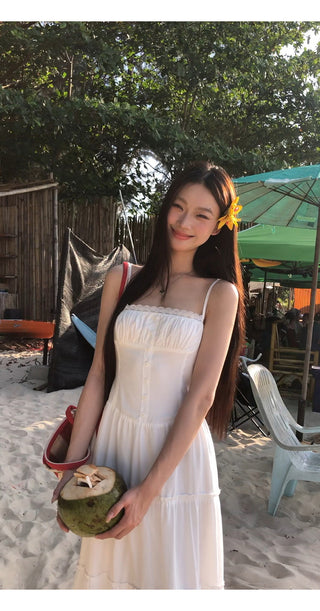 white A-line dress 01
