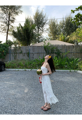 white A-line dress 01