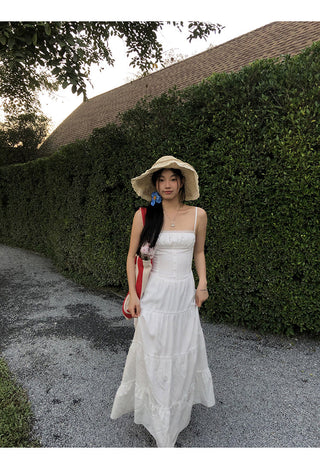 white A-line dress 01