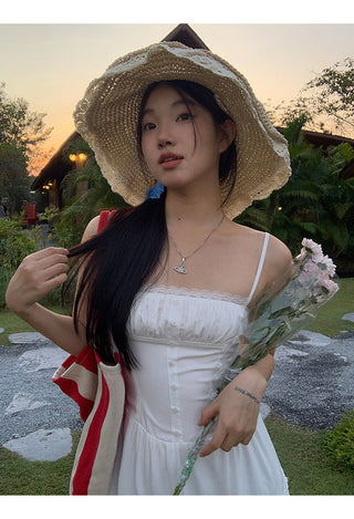 white A-line dress 01