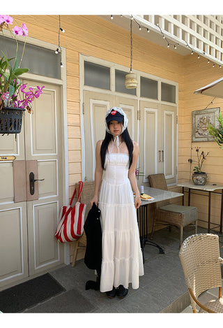 white A-line dress 01