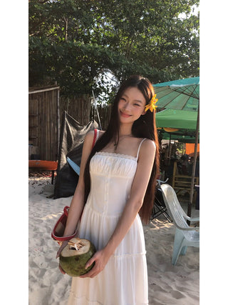 white A-line dress 01