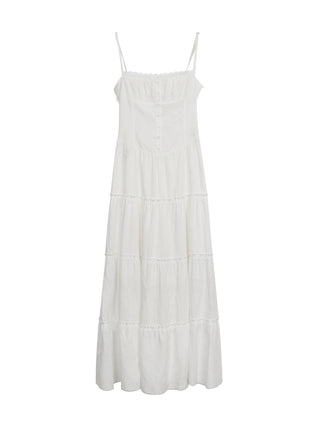 white A-line dress 01