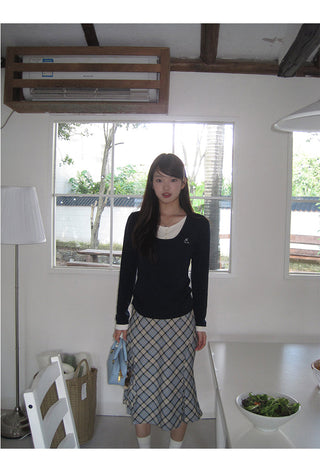 plaid fishtail skirt