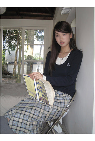 plaid fishtail skirt