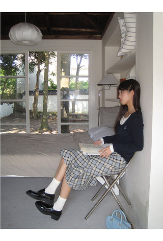 plaid fishtail skirt