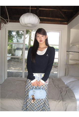 plaid fishtail skirt