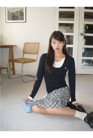 plaid fishtail skirt