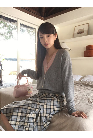 plaid fishtail skirt