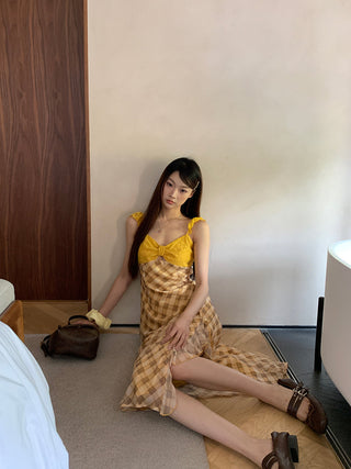 yellow sexy dress