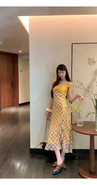 yellow sexy dress