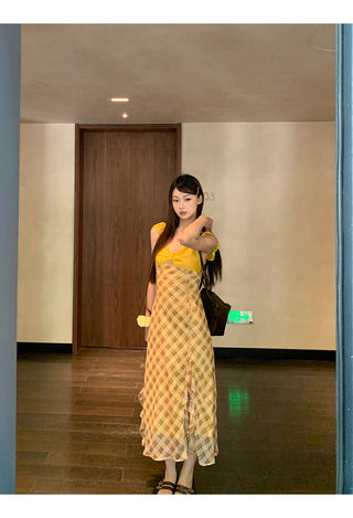 yellow sexy dress