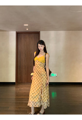 yellow sexy dress