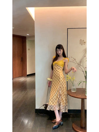 yellow sexy dress