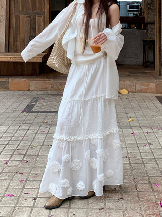 white cake dress