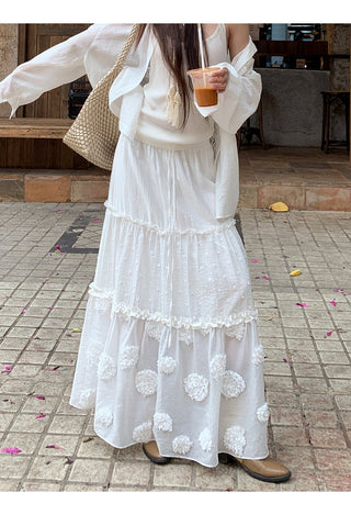 white cake dress