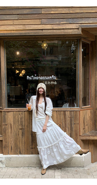 white cake dress