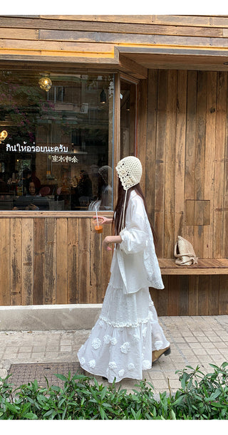 white cake dress