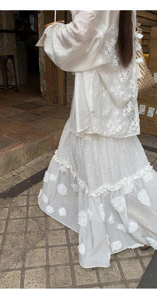 white cake dress