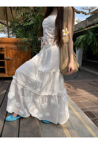 white cake dress