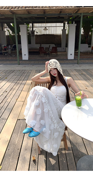 white cake dress