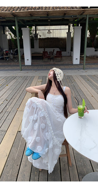 white cake dress