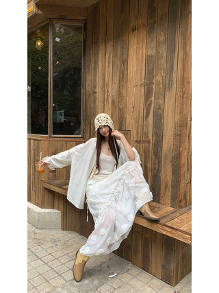 white cake dress