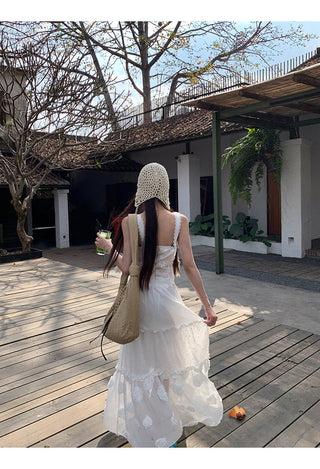 white cake dress