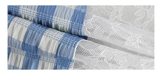 blue plaid skirt