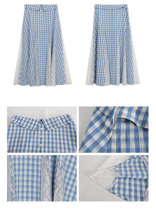blue plaid skirt